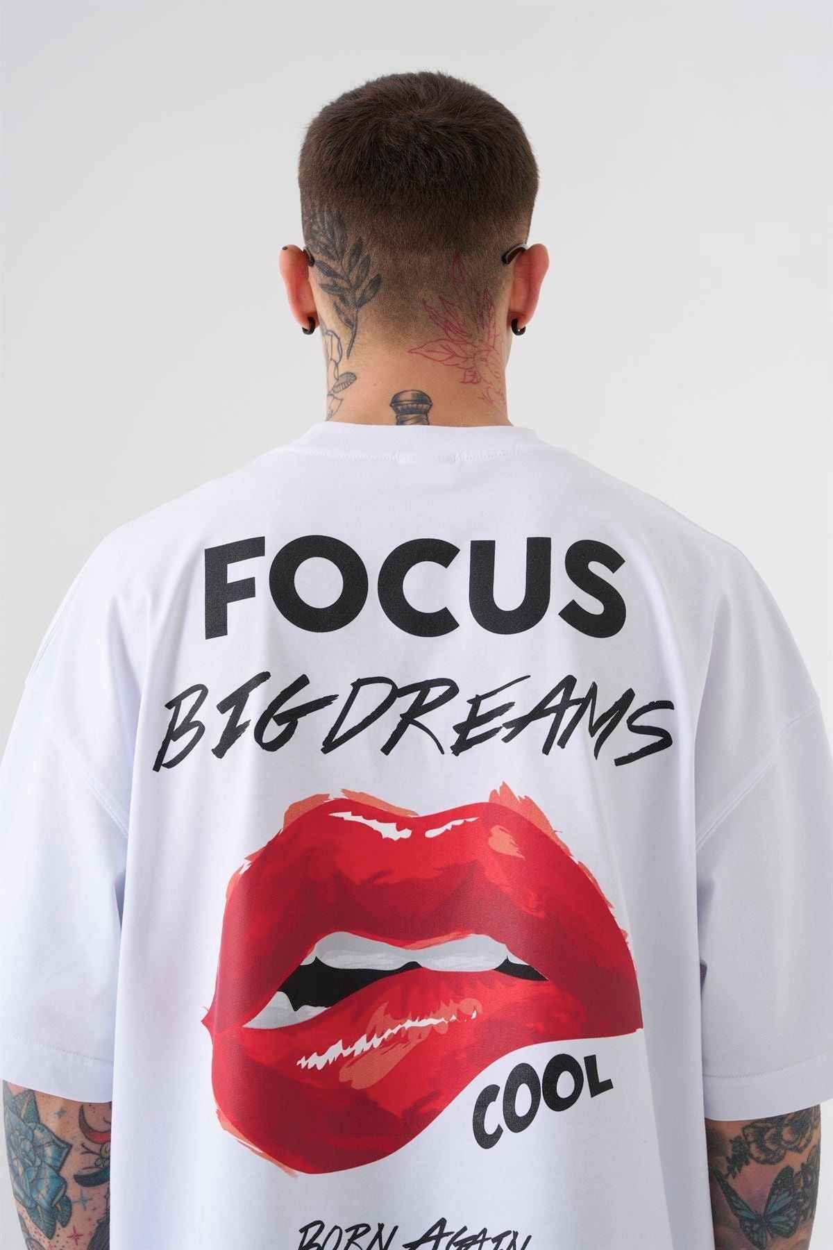 تیشرت چاپی Focus Big Dreams Gray