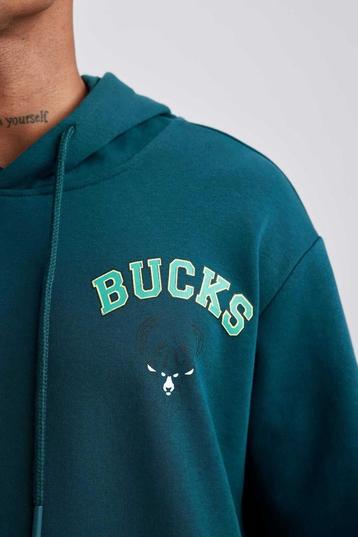 پیراهن هودی استاندارد DeFactoFit NBA Milwaukee Bucks