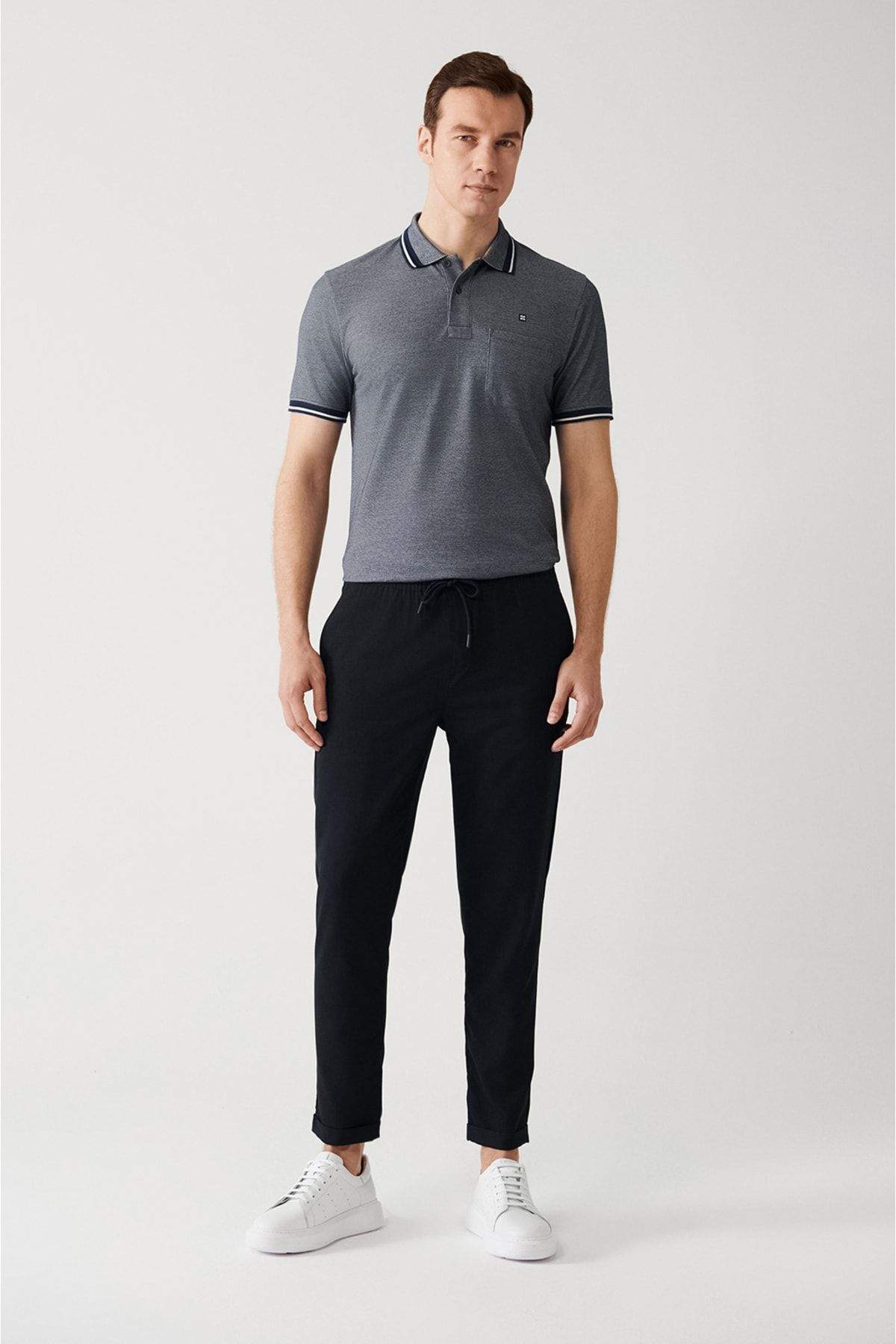 mens-navy-blue-side-pocket-elastic-waist-lace-up-double-leg-relaxed-fit-casual-fit-jogger-trousers