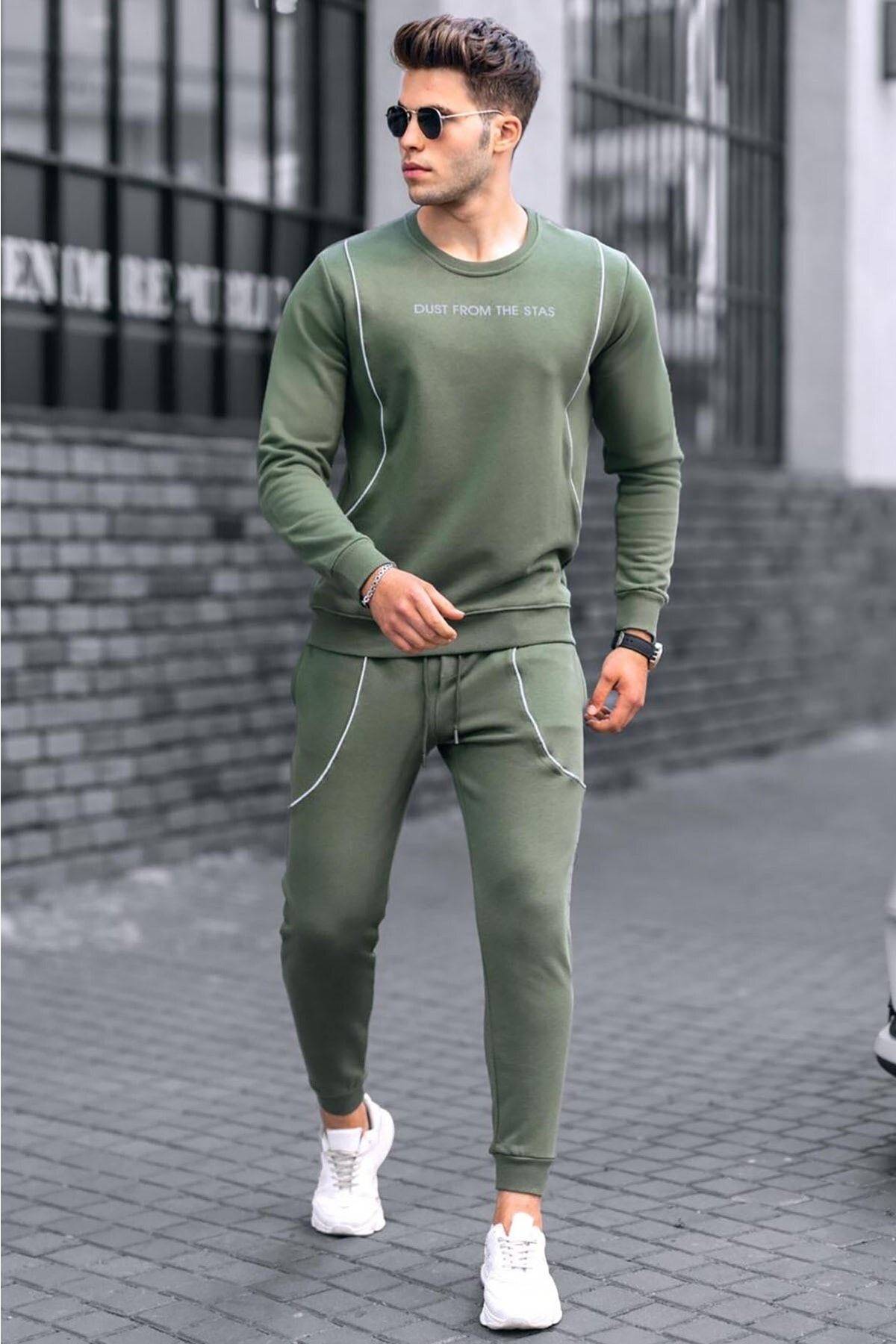 ست لباس ورزشی خاکی مردانه