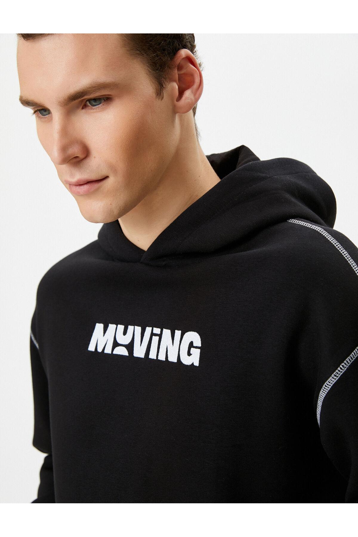 دوخت جیبی کانگورو چاپ شده با شعار هودی بزرگ با جزئیات