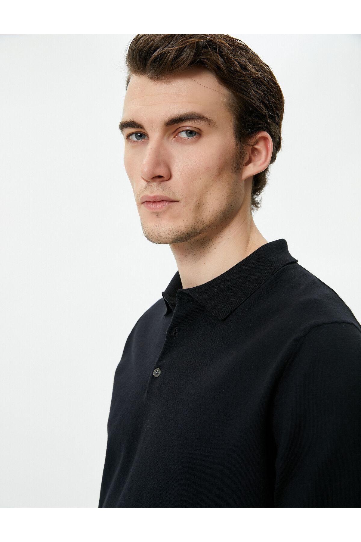 ژاکت بافتنی یقه پولو ژاکت آستین کوتاه