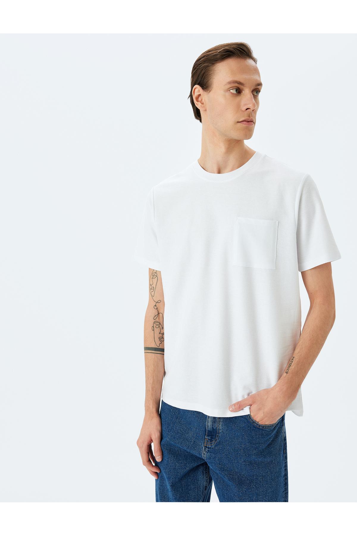 جیب مفصل دوچرخه یقه پنبه کوتاه آستین کوتاه T -shirt