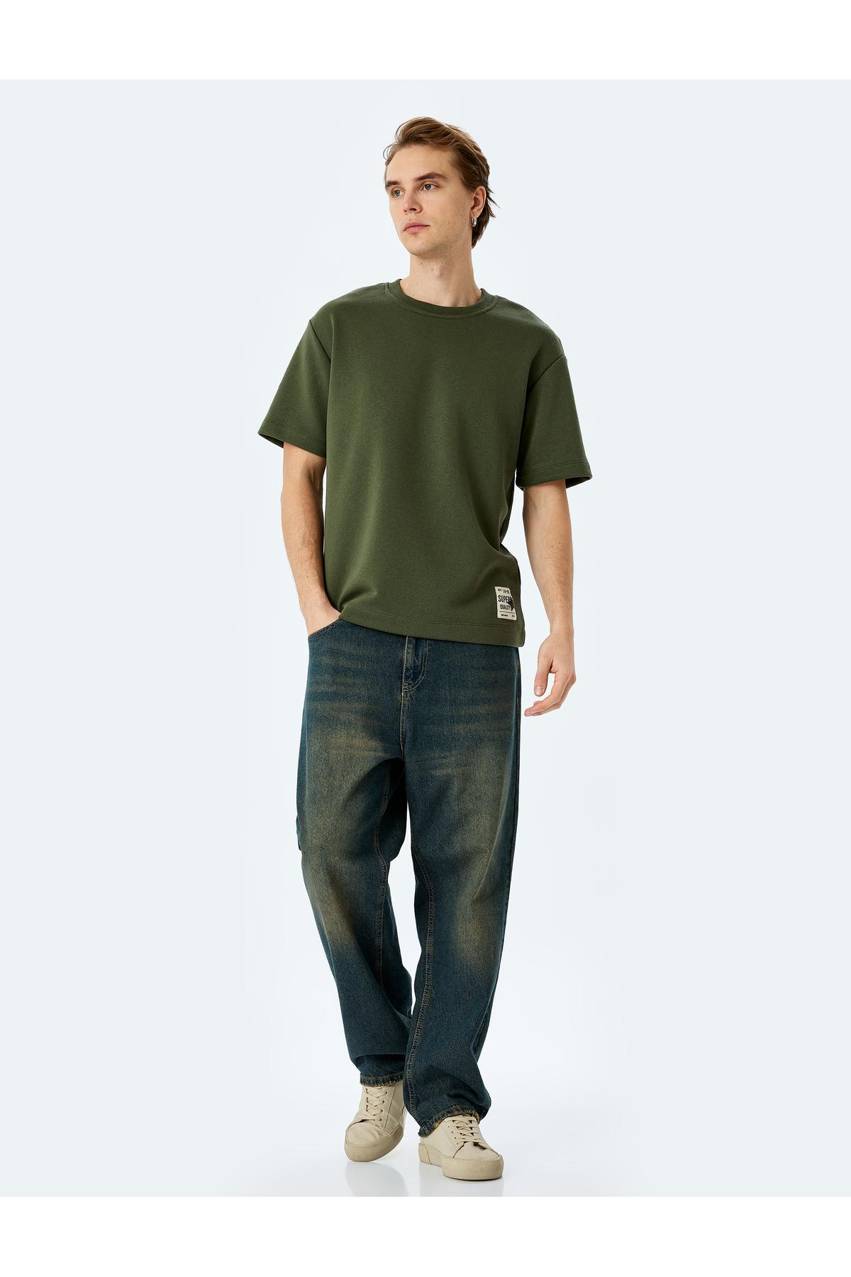 برچسب دقیق مخلوط پنبه آستین کوتاه آستین کوتاه T -shirt