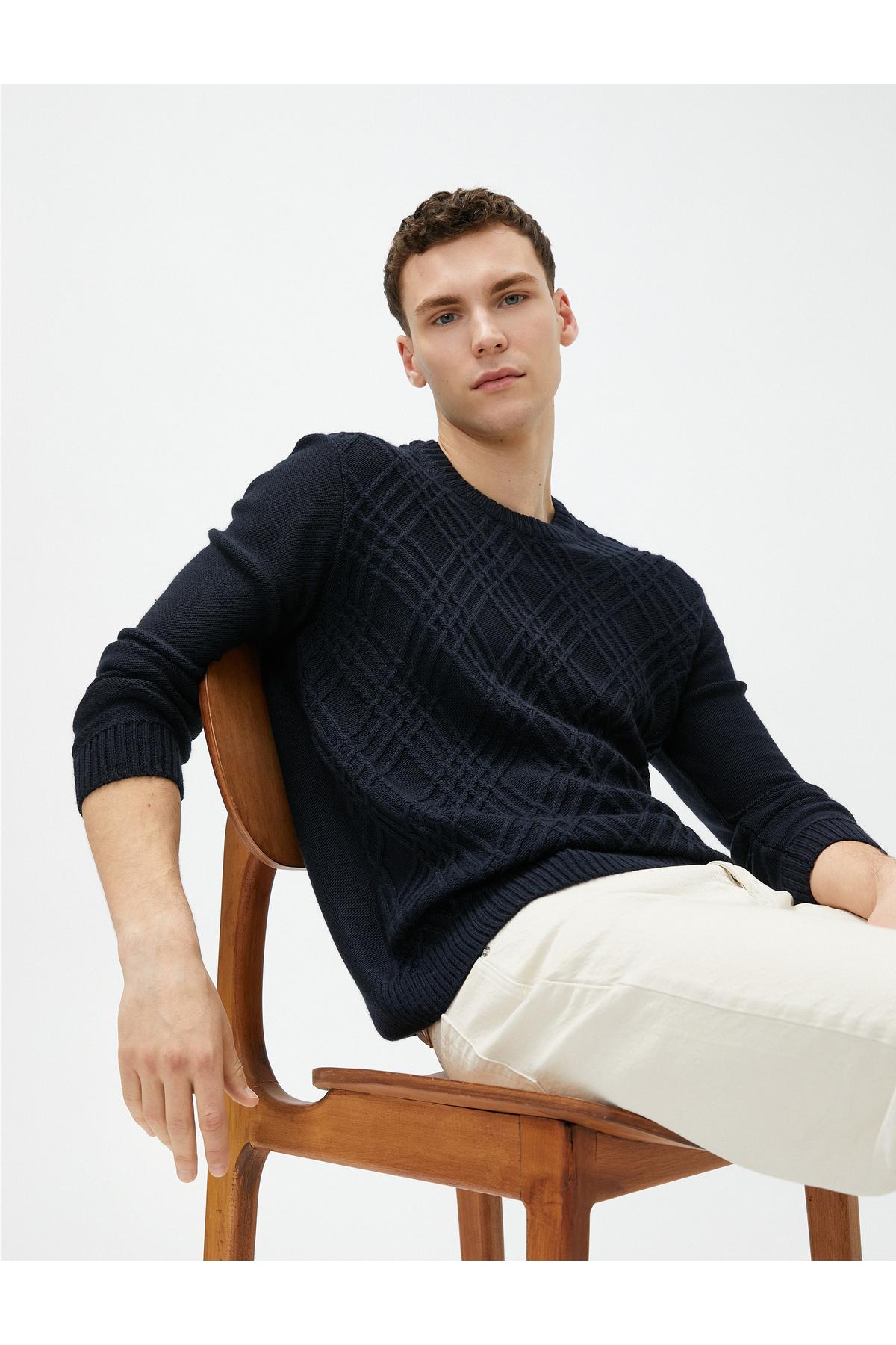 ژاکت آستین بلند مدل الماس یقه